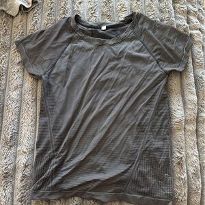 Athleta Striped Short Sleeve Shirt